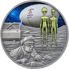 Moeda de prata 2 oz Camarões Interstellar Phenomena Socorro UFO Incident 2025, usado comprar usado  Enviando para Brazil