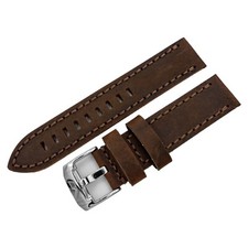 Usado, Pulseira de Couro Genuína Vostok-Europe 22mm Marrom - Almaz, Corrida Espacial comprar usado  Enviando para Brazil
