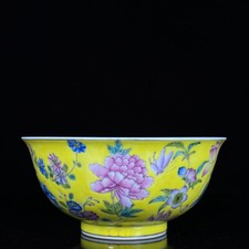 Tigela chinesa de porcelana pastel pintada à mão flores e plantas requintadas 11346 comprar usado  Enviando para Brazil
