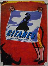 Affiche cigarettes gitanes d'occasion  La Courtine
