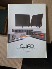 Quad audio brochure for sale  SANDBACH