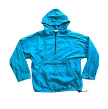 Jaqueta de chuva vintage anos 90 LL Bean canguru com zíper turquesa grande comprar usado  Enviando para Brazil