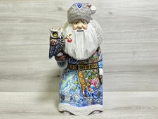 Estatueta esculpida em madeira Papai Noel russo Ded Moroz 31 cm/12,4 polegadas comprar usado  Enviando para Brazil