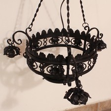 Lampadario liberty ferro usato  Val di Nizza