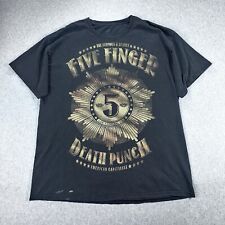 Camiseta Masculina Five Finger Death Punch Tamanho XL Capitalista Americana Preta Desbotada comprar usado  Enviando para Brazil
