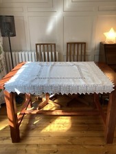Antique linen tablecloth for sale  LEEDS