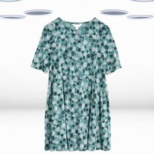 Túnica feminina de jersey de algodão orgânico manga curta Ex Seasalt em buque verde-azulado comprar usado  Enviando para Brazil