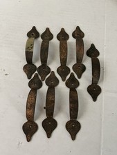 8- ESTILO ANTIGO Vintage Colonial Martelado Banhado a Cobre Puxadores de Porta de Armário comprar usado  Enviando para Brazil