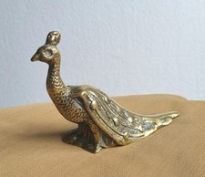 Vintage brass peacock for sale  SEVENOAKS