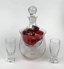 Decantador de vinho separador balde de gelo cristal 2 copos uísque vodka garrafa de licor comprar usado  Enviando para Brazil