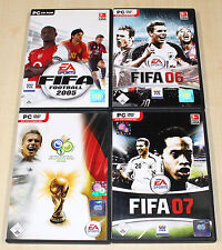 4 PC SPIELE BUNDLE - FIFA FOOTBALL FUSSBALL 05 06 07 WM EA - SOCCER comprar usado  Enviando para Brazil