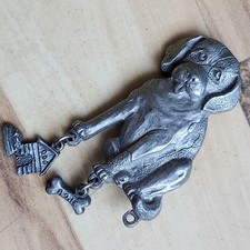 Vintage pewter dog for sale  Long Beach