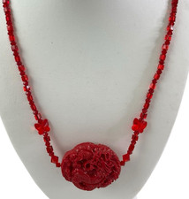 Handcrafted necklace carved for sale  Raleigh