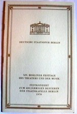 Programmheft deut staatsoper gebraucht kaufen  Storkow