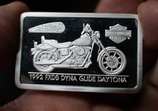 Harley-Davidson 1992 Dyna Glide FXDB Daytona 1,4 oz .999 barra de prata fina C416 comprar usado  Enviando para Brazil