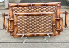 Rectangular faux bamboo for sale  Highland