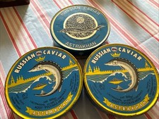 Russian caviar tins for sale  BANBURY