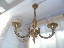 Candelabro francês bronze - latão iluminação 3 luzes vintage clássico comprar usado  Enviando para Brazil