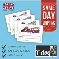 Karaoke request slips for sale  CREDITON