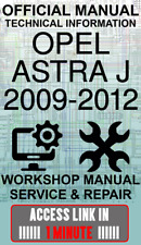 Link DE ACESSO Oficial Workshop Manual Serviço E Reparação Opel Astra J 2009-2012 comprar usado  Enviando para Brazil