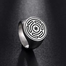 Amuleto amuleto amuleto amuleto de amuleto símbolo mágico anel de aço inoxidável roda Hecate Strophalos Hekate comprar usado  Enviando para Brazil