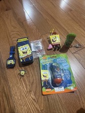 Lote de broche 2002 Bob Esponja Calça Quadrada Bolsa Bop Molusco Chaveiro Relógio Plâncton comprar usado  Enviando para Brazil