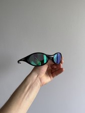 Vintage Oakley Eye Jacket Gen 2 Made In USA Black Frame Emerald Lenses na sprzedaż  PL