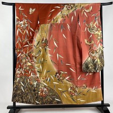 Quimono Furisode comprimento 153.5Cm, manga 63Cm, S, flor, padrão redondo, pássaro, vá comprar usado  Enviando para Brazil