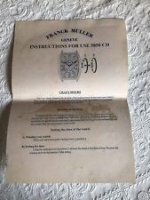 Foglio istruzioni franck usato  Napoli