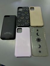 Lote de 5 capas para iPhone 11 Pro Max! Estojo de carregamento, roxo, nude, rosto sorridente e sol comprar usado  Enviando para Brazil
