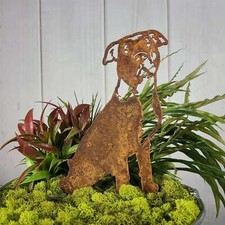 Silhueta de cachorro American Pit Bull Terrier Corten aço comprar usado  Enviando para Brazil