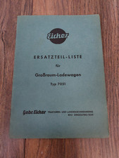 Riginal ersatzteilliste eicher gebraucht kaufen  Bayreuth