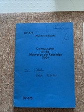 Deutsche reichsbahn dienstvors gebraucht kaufen  Berlin