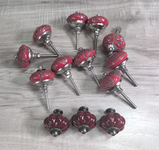 Conjunto de 10 puxadores de cerâmica rosa para armário de cozinha puxador de gaveta aparência vintage comprar usado  Enviando para Brazil