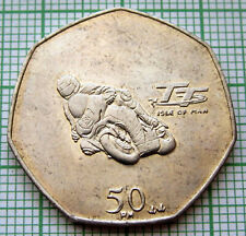 ISLE OF MAN 2014 AA 50 PENCE, Troféu Turístico Corrida de Motocicleta, UNC comprar usado  Enviando para Brazil