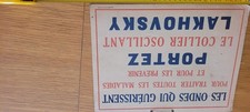 Carton publicitaire lakhovsky d'occasion  Marcigny