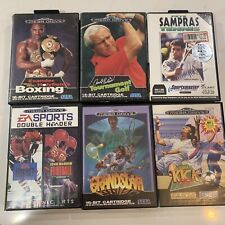 Lote de jogos Sega Mega Drive PAL testado vendedor dos EUA Grandslam tênis golfe boxe EA comprar usado Lote de jogos Sega Mega Drive PAL testado vendedor dos EUA Grandslam tênis golfe boxe EA comprar usado  Enviando para Brazil