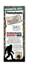 BIGFOOT HAIR SAMPLE  Pennsylvania State Park Rare Unique Gift Boy Child Man Cave, usado comprar usado  Enviando para Brazil