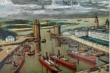 Usado, Bernard BUFFET : Reproduction lithographique  ? : La Rochelle, le port 1972 comprar usado  Enviando para Brazil