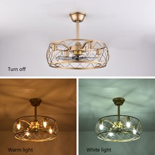 Ventilador não funciona! Candelabro industrial 20" sem bexiga fechado ventilador de teto enjaulado comprar usado  Enviando para Brazil