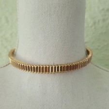 Colar Gargantilha Vintage Tom Dourado Aberto Sem Fecho 14" Não Assinado  comprar usado  Enviando para Brazil