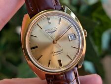 Relógio masculino Longines Conquest folheado a ouro data automático vintage 34 mm comprar usado  Enviando para Brazil