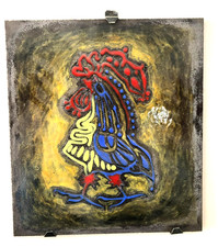 Coq multicolore plaque d'occasion  La Rochelle