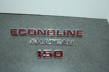 CONJUNTO DE 3 EMBLEMAS DE METAL USADOS 1975-80 Ford "Econoline 150 Chateau" conjunto de fábrica comprar usado  Enviando para Brazil