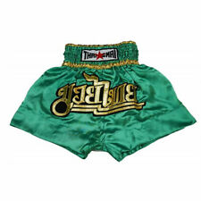 Shorts de Muaythai Ouro Verde Bordado Muay Thai Fantasia de Boxe MMA K1 UFC Luta comprar usado  Enviando para Brazil