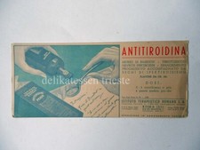 ANTITIROIDINA Istituto Terapeutico Romano Roma farmacia medicinali pubblicità    comprar usado  Enviando para Brazil