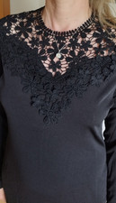 Schwarzes langarmkleid spitze gebraucht kaufen  Weischlitz