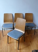 Metal chairs wood d'occasion  Expédié en Belgium