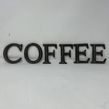 COFFEE letras soletradas decoração de madeira 3D marrom cor bronze 4”x3” comprar usado  Enviando para Brazil