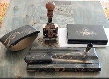 Vintage marmor schreibtischgar gebraucht kaufen  Riedlingen